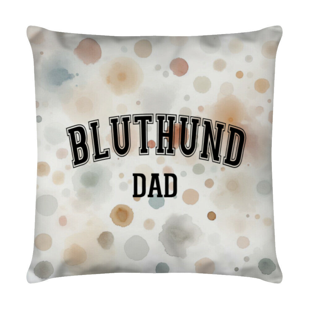 Kissen "Bloodhound - DAD" Weiß – hunde-shirt.de