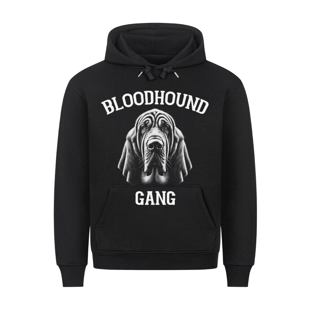 Premium Hoodie "Bloodhound - Gang" Schwarz – hunde-shirt.de