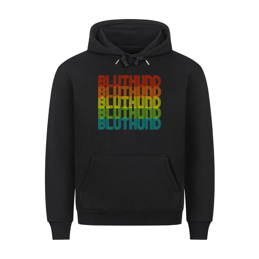 Premium Hoodie "Bluthund - RETRO" Schwarz – hunde-shirt.de