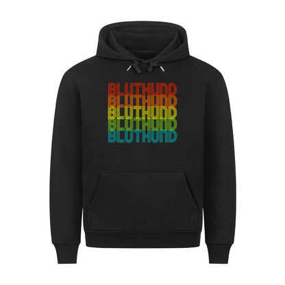Premium Hoodie "Bluthund - RETRO" Schwarz – hunde-shirt.de