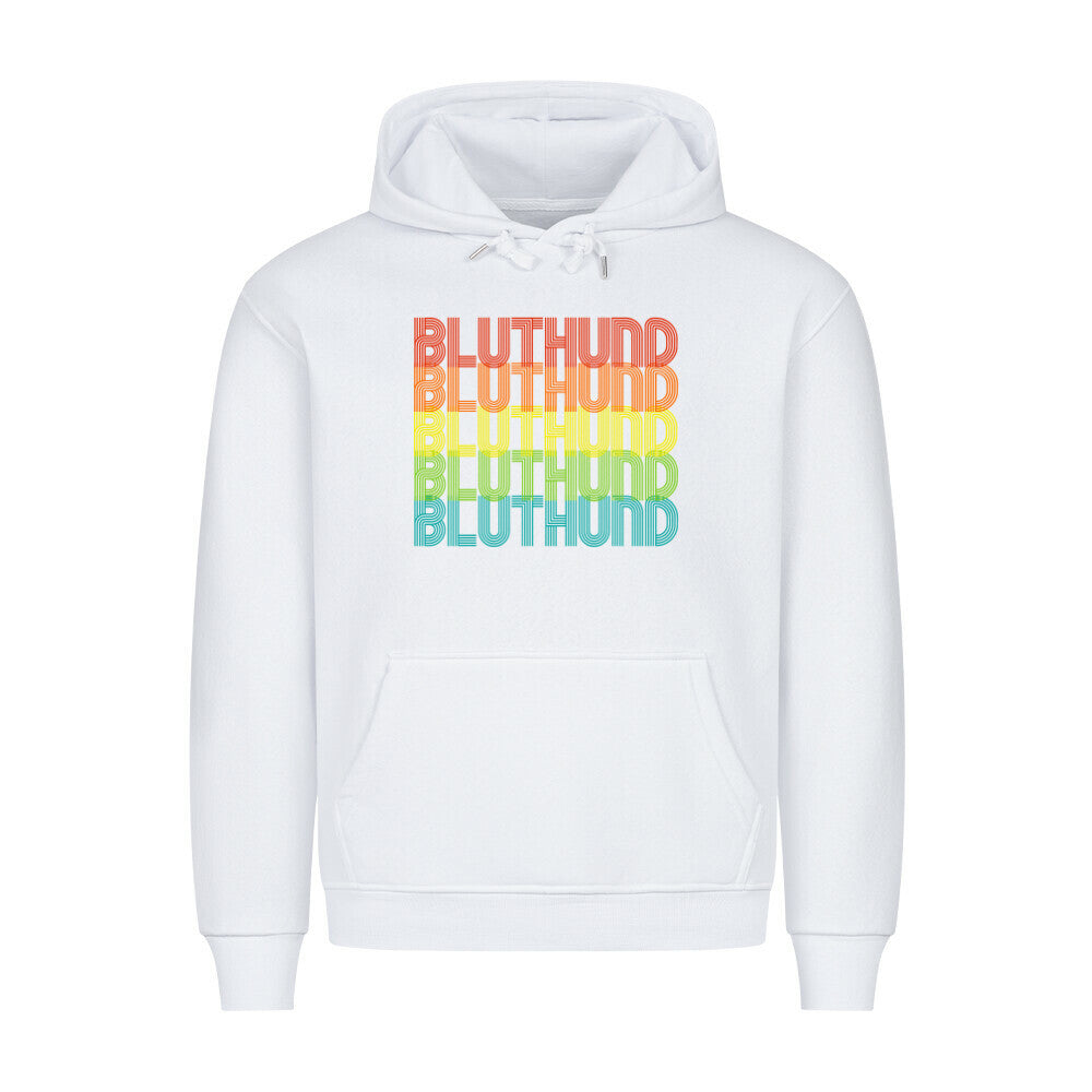 Premium Hoodie "Bluthund - RETRO" Weiß – hunde-shirt.de