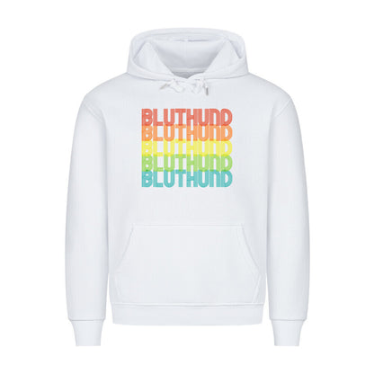 Premium Hoodie "Bluthund - RETRO" Weiß – hunde-shirt.de