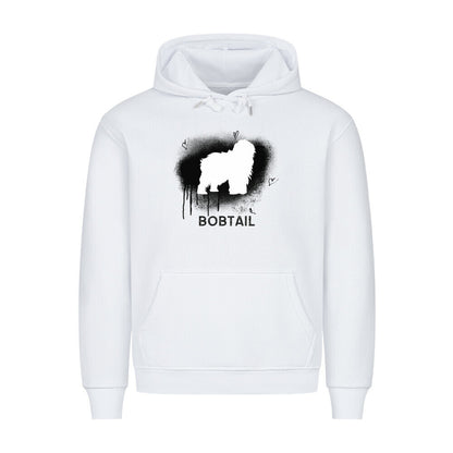Premium Hoodie "Bobtail - Brush" Weiß – hunde-shirt.de