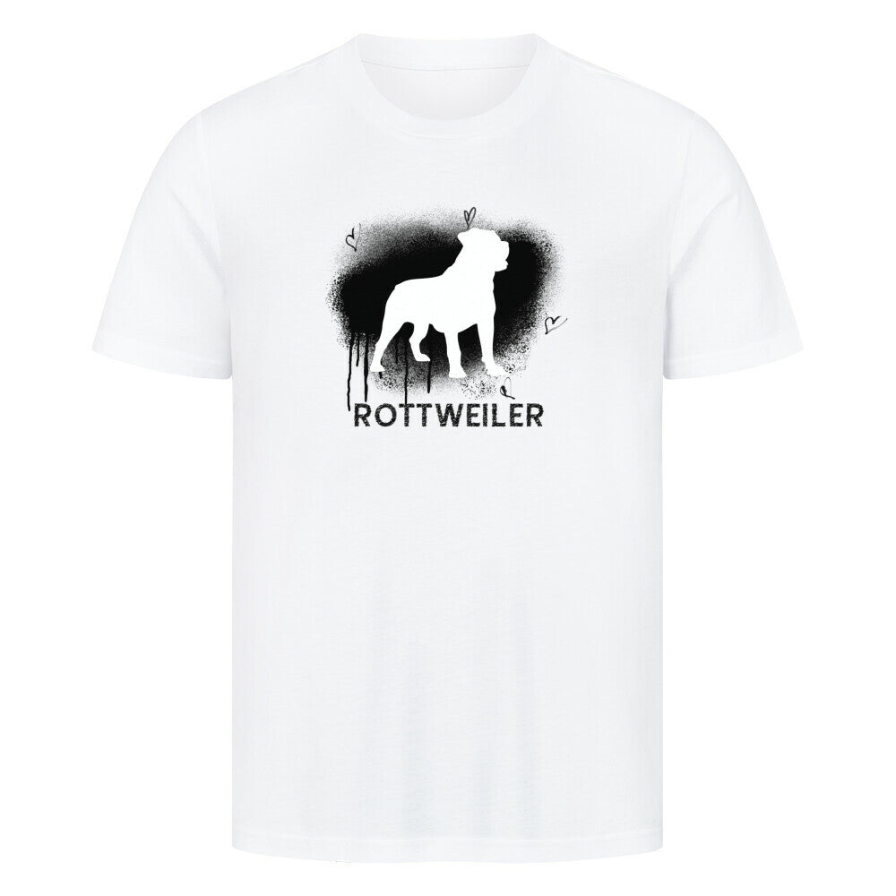 Premium T-Shirt "Rottweiler - Brush" Weiß – hunde-shirt.de