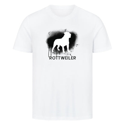 Premium T-Shirt "Rottweiler - Brush" Weiß – hunde-shirt.de