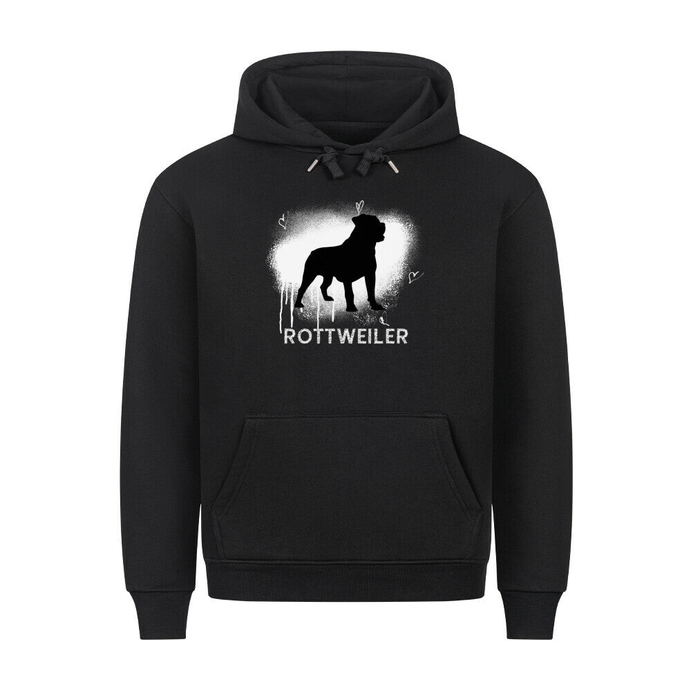 Premium Hoodie "Rottweiler - Brush" Schwarz – hunde-shirt.de