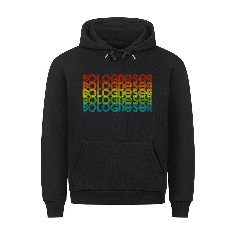 Premium Hoodie "Bologneser- RETRO" Schwarz – hunde-shirt.de