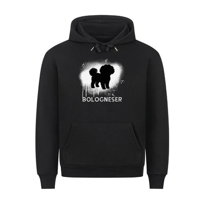 Premium Hoodie "Bologneser- Brush" Schwarz – hunde-shirt.de