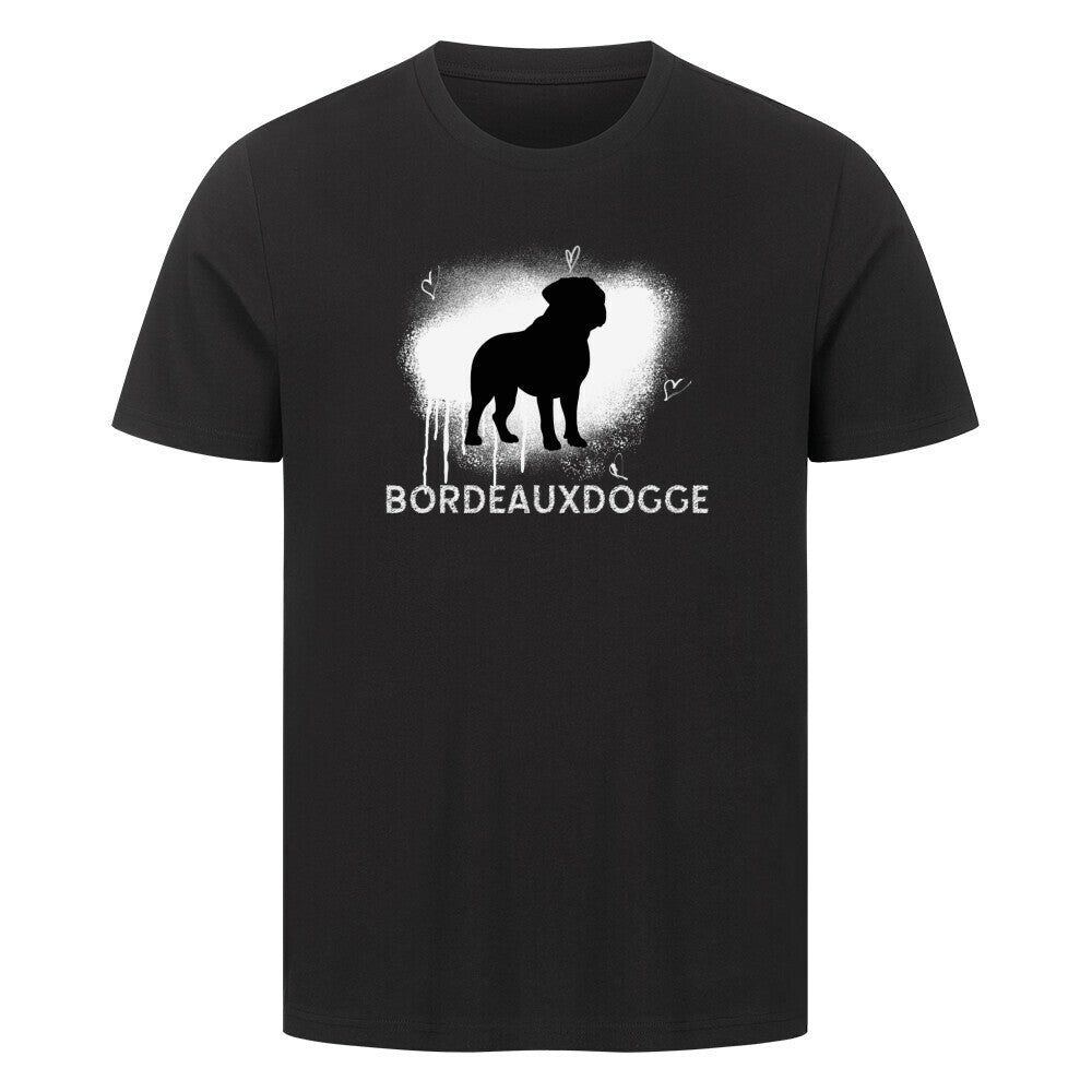 Premium T-Shirt "Bordeauxdogge- Brush" Schwarz – hunde-shirt.de