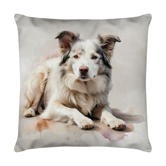 Kissen "Border Collie - Relax II" Weiß – hunde-shirt.de