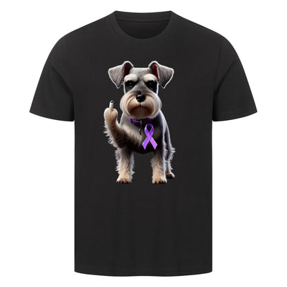 Premium T-Shirt "Schnauzer - Fuck Cancer" Schwarz – hunde-shirt.de