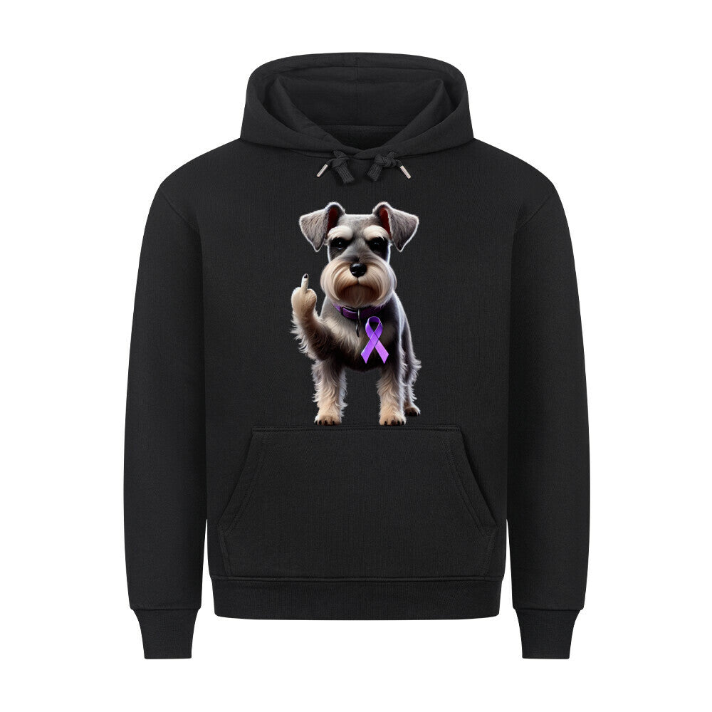 Premium Hoodie "Schnauzer - Fuck Cancer" Schwarz – hunde-shirt.de