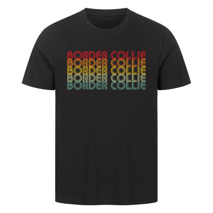 Premium T-Shirt "Border Collie - RETRO" Schwarz – hunde-shirt.de