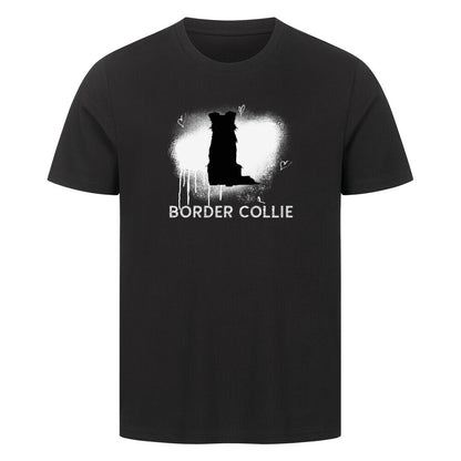 Premium T-Shirt "Border Collie - Brush" Schwarz – hunde-shirt.de