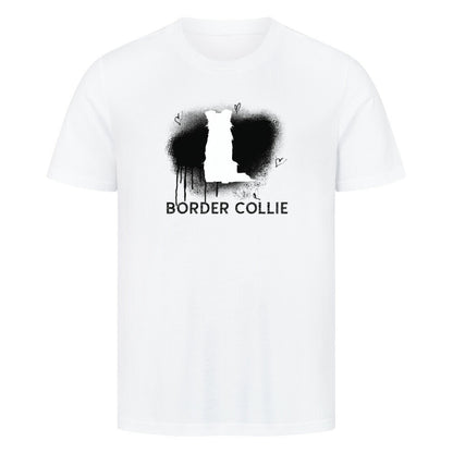 Premium T-Shirt "Border Collie - Brush" Weiß – hunde-shirt.de