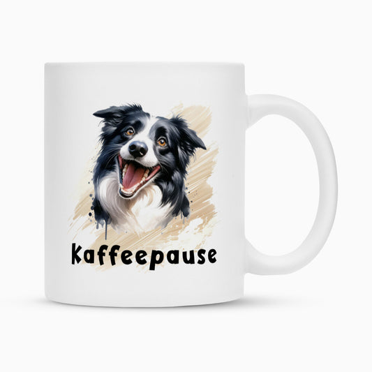 Tasse "Border Collie - Kaffeepause" Weiß – hunde-shirt.de