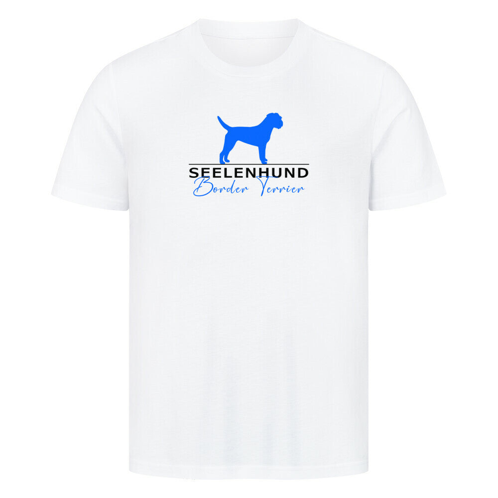 Premium T-Shirt "Border Terrier - Seelenhund" Weiß – hunde-shirt.de