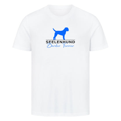 Premium T-Shirt "Border Terrier - Seelenhund" Weiß – hunde-shirt.de