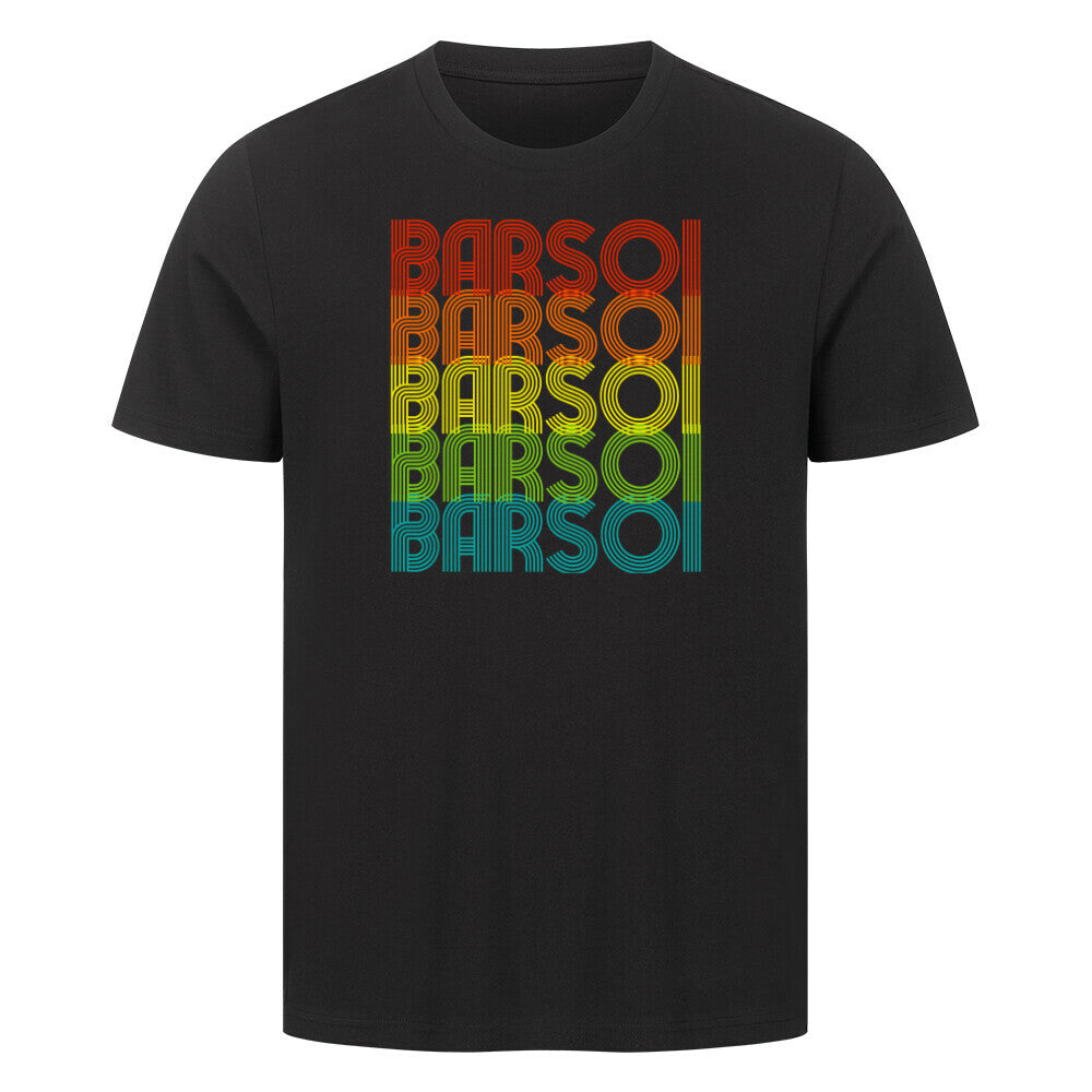 Premium T-Shirt "Barsoi - RETRO" Schwarz – hunde-shirt.de