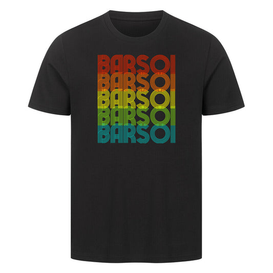 Premium T-Shirt "Barsoi - RETRO" Schwarz – hunde-shirt.de