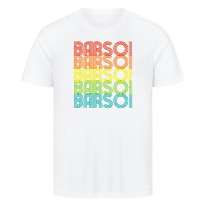 Premium T-Shirt "Barsoi - RETRO" Weiß – hunde-shirt.de
