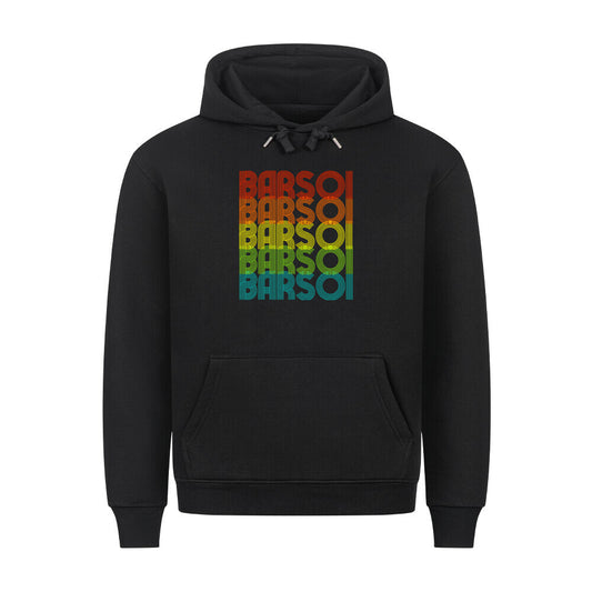 Premium Hoodie "Barsoi - RETRO" Schwarz – hunde-shirt.de