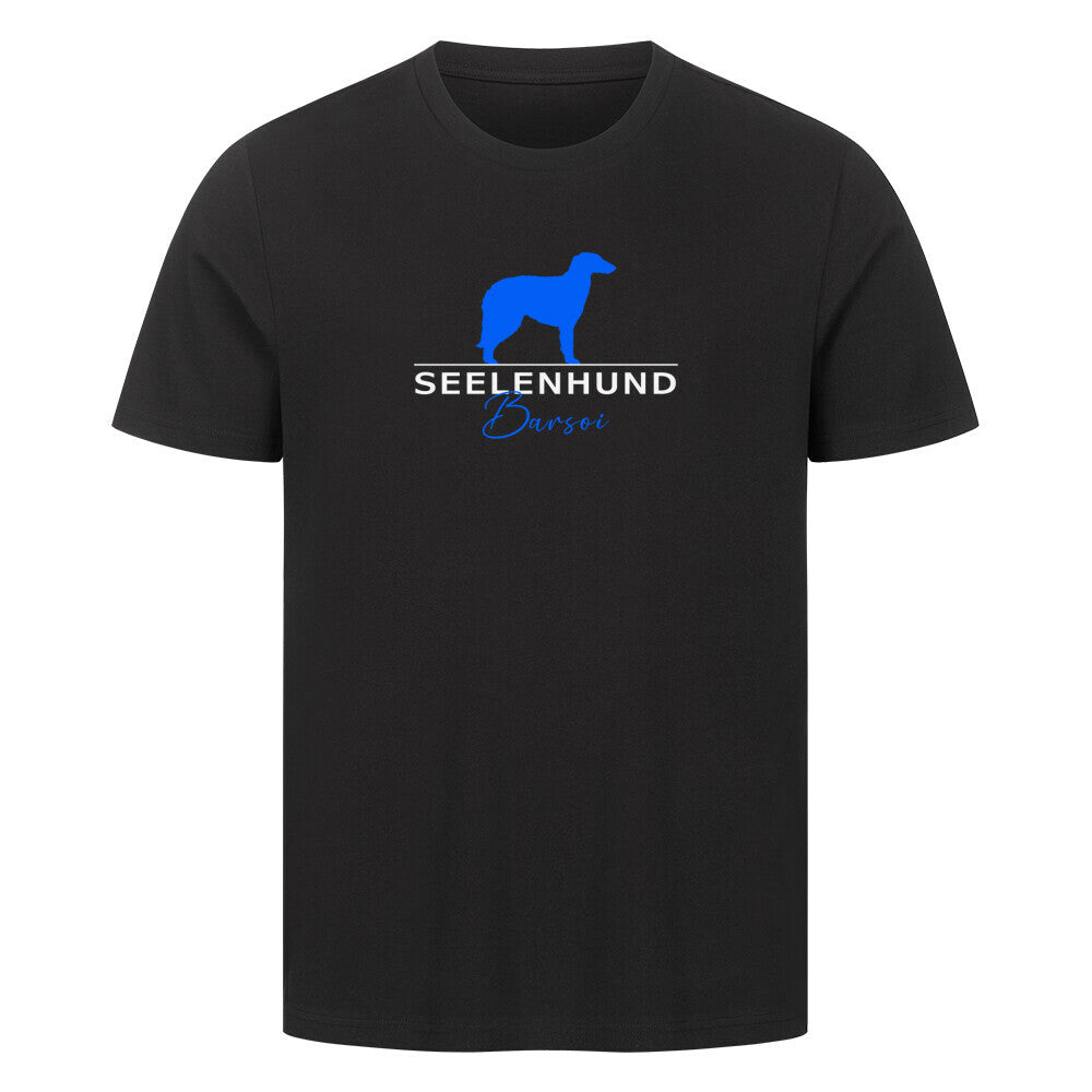 Premium T-Shirt "Barsoi - Seelenhund" Schwarz – hunde-shirt.de