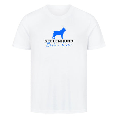 Premium T-Shirt "Boston Terrier - Seelenhund" Weiß – hunde-shirt.de