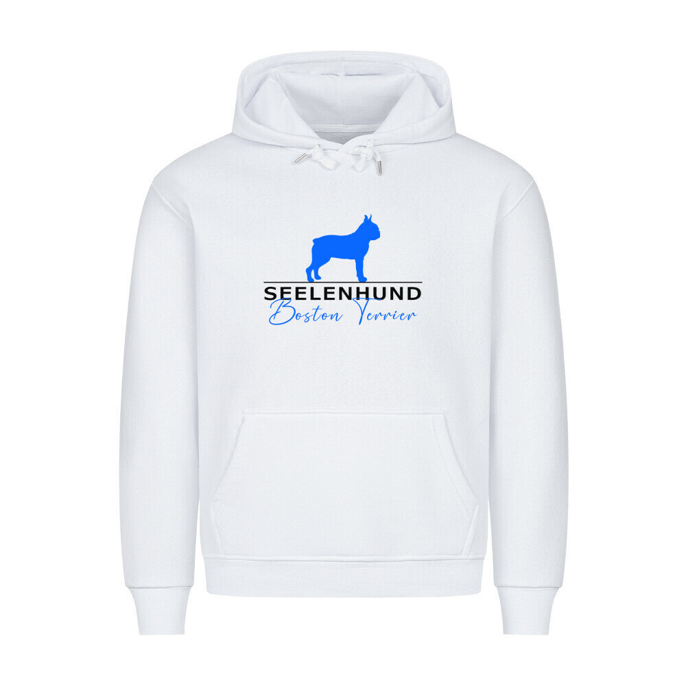 Premium Hoodie "Boston Terrier - Seelenhund" Weiß – hunde-shirt.de