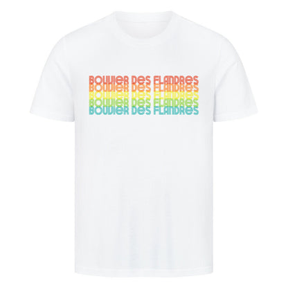 Premium T-Shirt "Bouvier - RETRO" Weiß – hunde-shirt.de