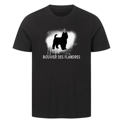 Premium T-Shirt "Bouvier - Brush" Schwarz – hunde-shirt.de
