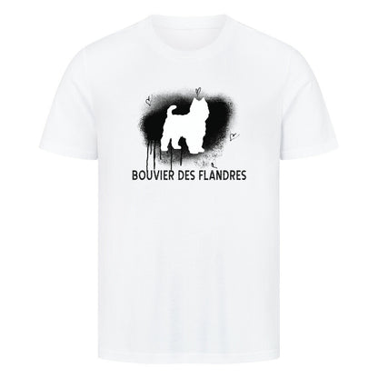 Premium T-Shirt "Bouvier - Brush" Weiß – hunde-shirt.de