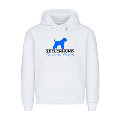 Premium Hoodie "Bouvier - Seelenhund" Weiß – hunde-shirt.de