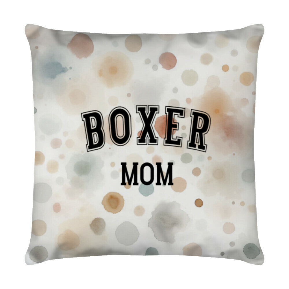 Kissen "Boxer - MOM" Weiß – hunde-shirt.de