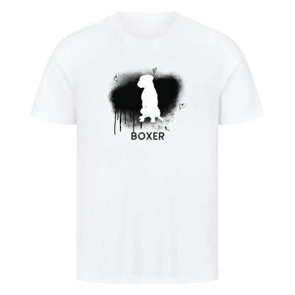 Premium T-Shirt "Boxer - Brush" Weiß – hunde-shirt.de