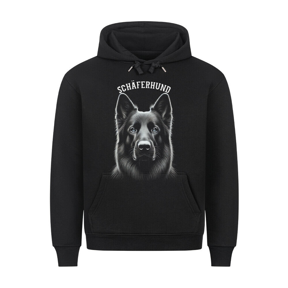 Premium Hoodie "Schwarzer Schäferhund - Pure" Schwarz – hunde-shirt.de