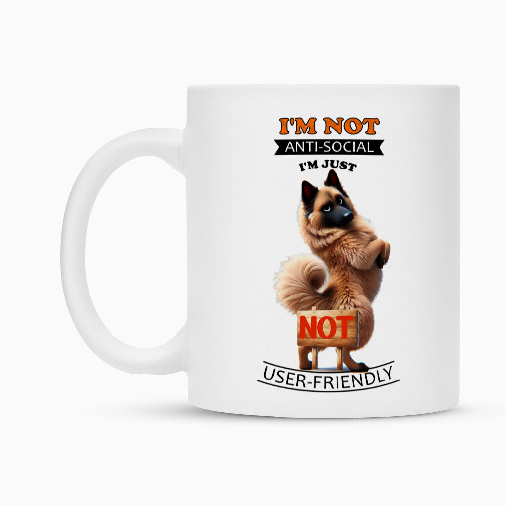 Tasse "Tervueren - ANTI-SOCIAL" – hunde-shirt.de