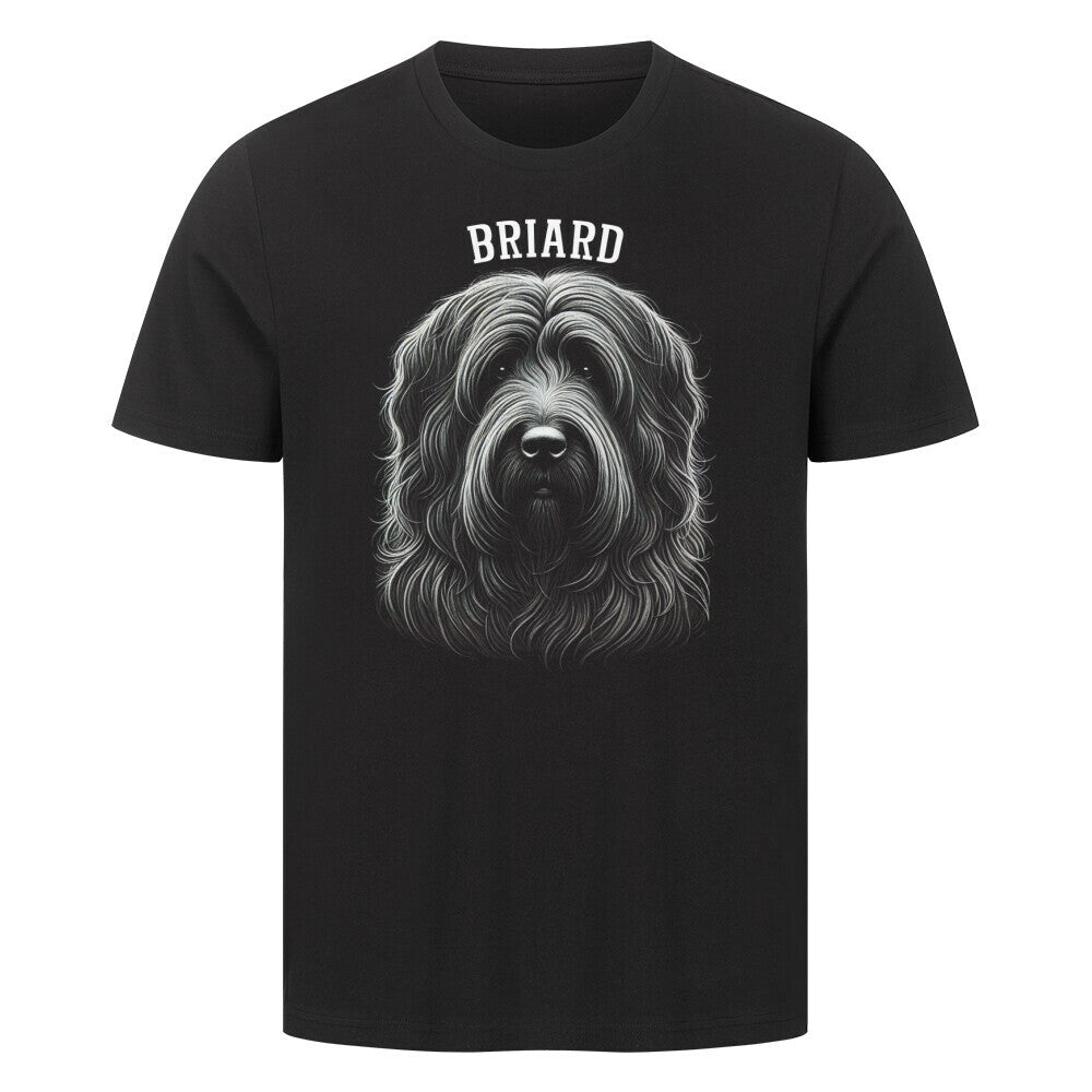 Premium T-Shirt "Briard - Pure" Schwarz – hunde-shirt.de