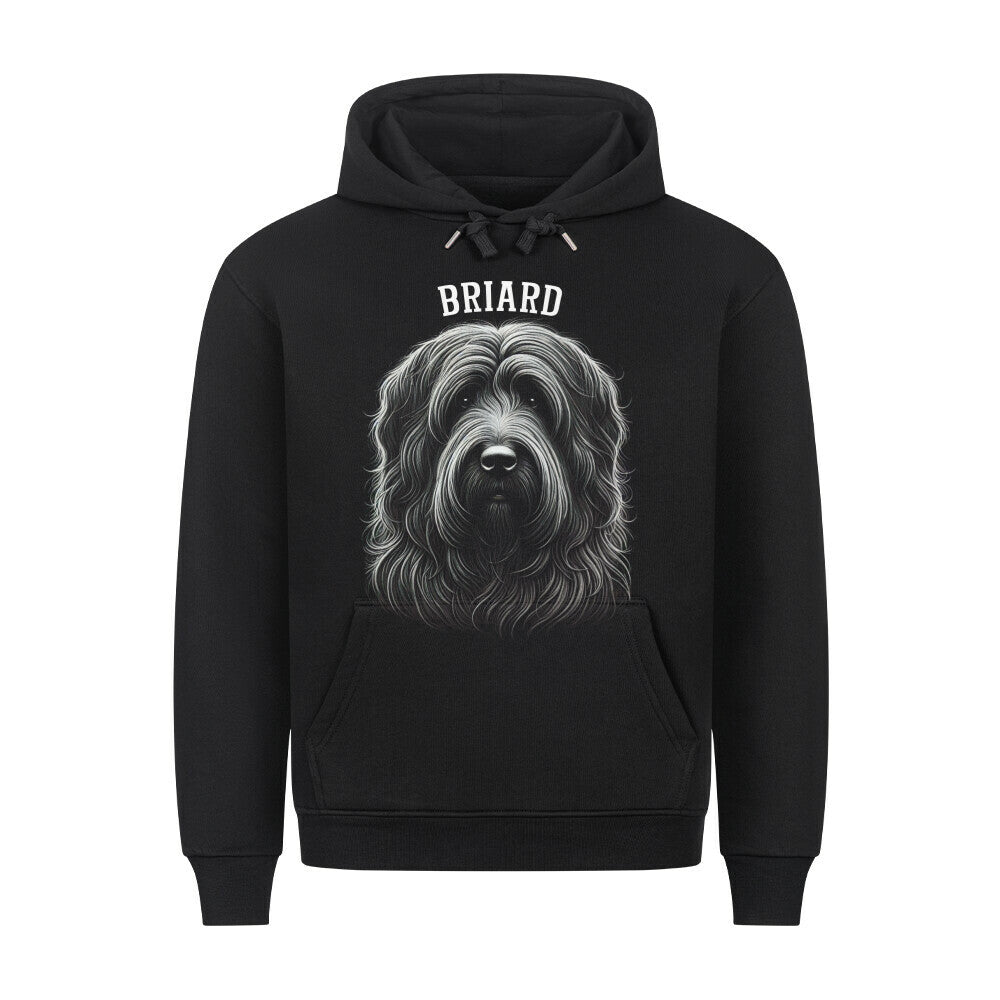Premium Hoodie "Briard - Pure" Schwarz – hunde-shirt.de