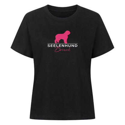 Premium Organic Damen-Shirt "Briard - Seelenhund" Schwarz – hunde-shirt.de