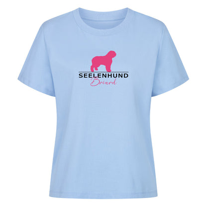 Premium Organic Damen-Shirt "Briard - Seelenhund" Sky Blue – hunde-shirt.de