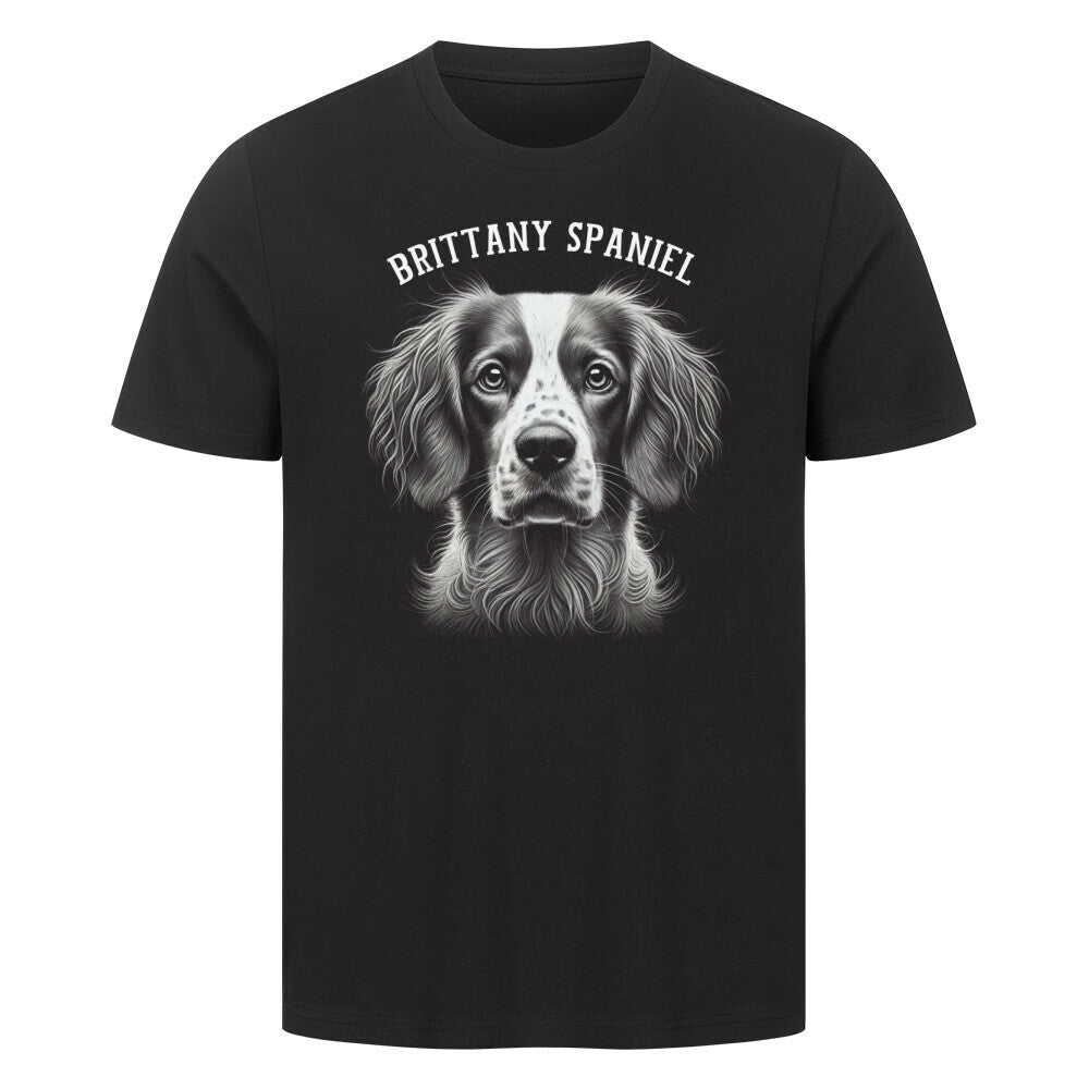 Premium T-Shirt "Brittany Spaniel - Pure" Schwarz – hunde-shirt.de