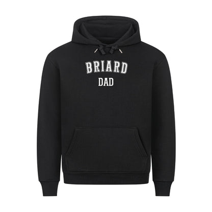 Premium Hoodie "Briard - DAD" Schwarz – hunde-shirt.de