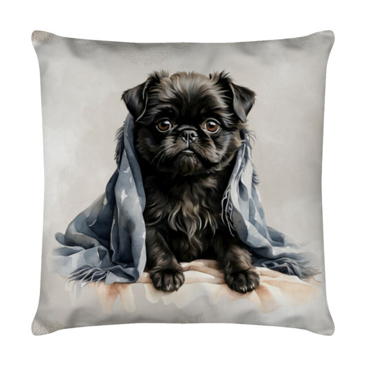 Kissen "Brüsseler Griffon - Relax II" Weiß – hunde-shirt.de
