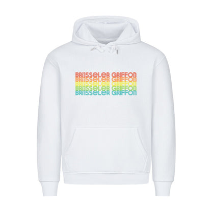 Premium Hoodie "Brüsseler Griffon - RETRO" Weiß – hunde-shirt.de