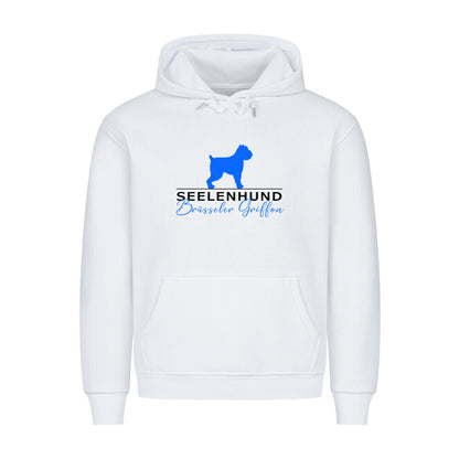 Premium Hoodie "Brüsseler Griffon - Seelenhund" Weiß – hunde-shirt.de
