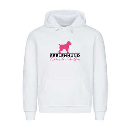 Premium Hoodie "Brüsseler Griffon - Seelenhund" Weiß – hunde-shirt.de