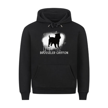 Premium Hoodie "Brüsseler Griffon - Brush" Schwarz – hunde-shirt.de