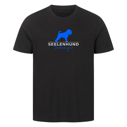Premium T-Shirt "Schnauzer- Seelenhund" Schwarz – hunde-shirt.de