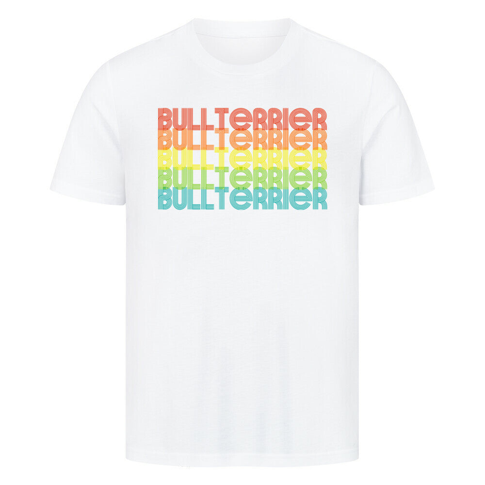 Premium T-Shirt "Bullterrier - RETRO" Weiß – hunde-shirt.de